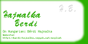 hajnalka berdi business card